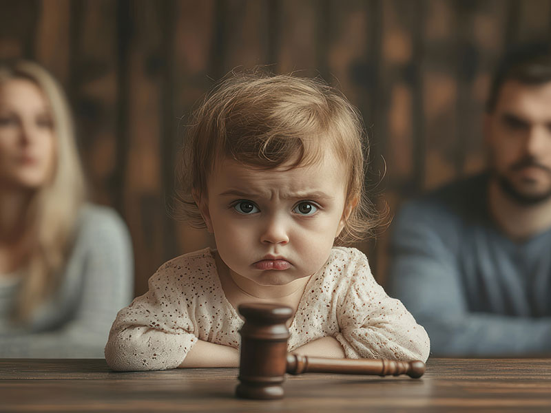 angry child in court